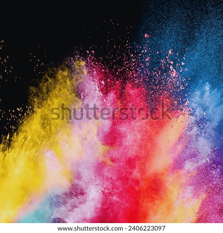 Capture the vibrant spirit of Holi with our colorful photo collection. Explore joyful celebrations and dynamic hues in this festive imagery. Royalty-Free Stock Photo #2406223097