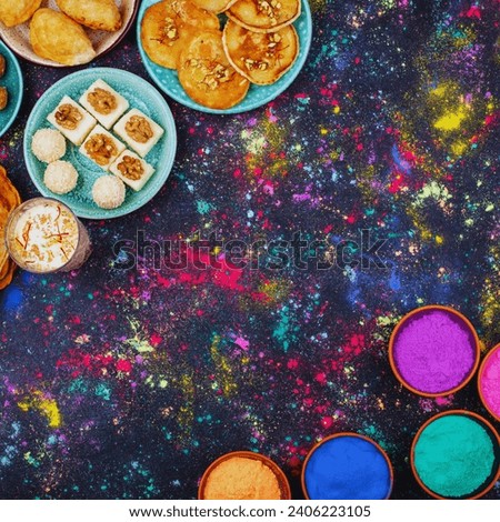 Capture the vibrant spirit of Holi with our colorful photo collection. Explore joyful celebrations and dynamic hues in this festive imagery. Royalty-Free Stock Photo #2406223105