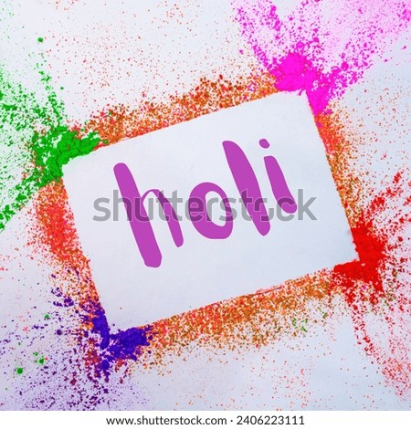 Capture the vibrant spirit of Holi with our colorful photo collection. Explore joyful celebrations and dynamic hues in this festive imagery. Royalty-Free Stock Photo #2406223111