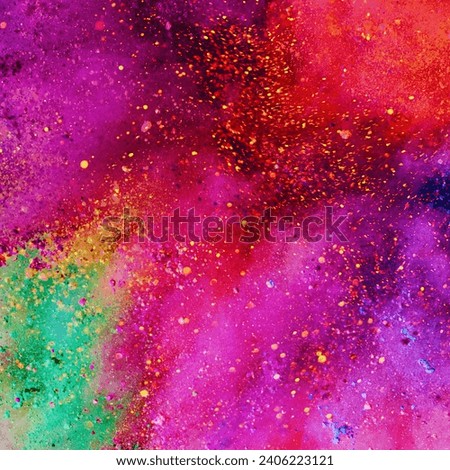 Capture the vibrant spirit of Holi with our colorful photo collection. Explore joyful celebrations and dynamic hues in this festive imagery. Royalty-Free Stock Photo #2406223121