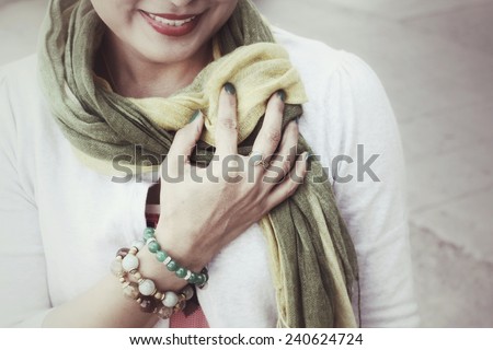 Woman with scarf Royalty-Free Stock Photo #240624724