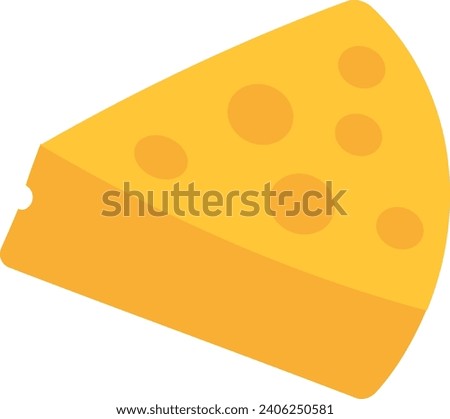 yellow cheese national nutrition day flat style icon