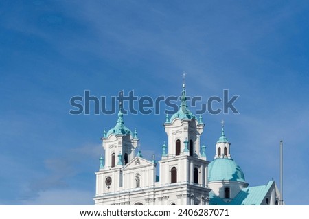 Cathedral of St. Francis Xaverius. Farni Church in the Grodno. Minor Basilica. happy easter