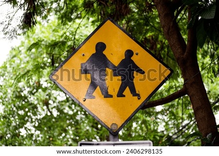 School sign as a warning sign for any vehicle to run slow 