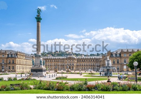 Castle Square in Stuttgart, Germany  Royalty-Free Stock Photo #2406314041