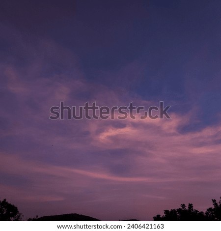 selective focus picture of the beautiful sunset sky