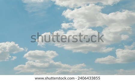 banner of a calm summer sky with clouds. 