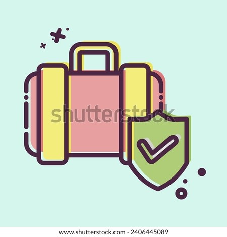 Icon Travel Insurance. related to Finance symbol. MBE style. simple design editable. simple illustration