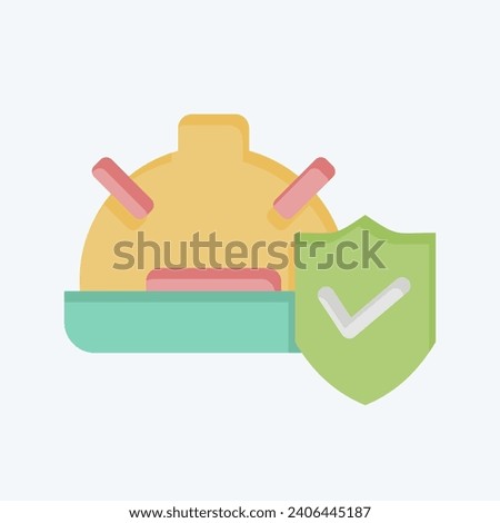 Icon Labour Insurance. related to Finance symbol. flat style. simple design editable. simple illustration
