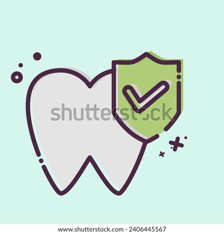 Icon Dental Insurance. related to Finance symbol. MBE style. simple design editable. simple illustration