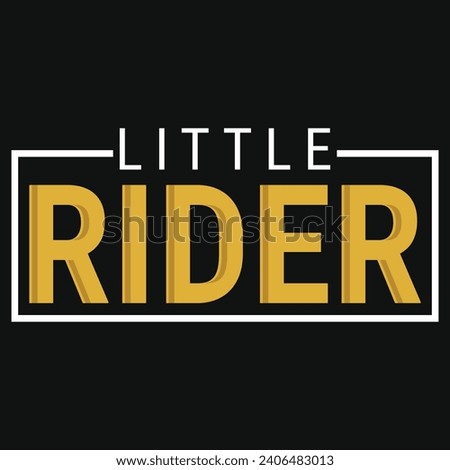 Little rider bicycle riding typography tshirt design 