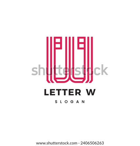 Letter W logo template. Modern elegant logotype.