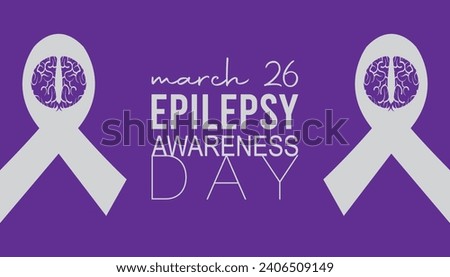 Epilepsy awareness day is observed every year in March. Holiday, poster, card and background vector illustration design.
