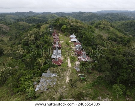 Drone Shoot traditional village at the top of the mountains