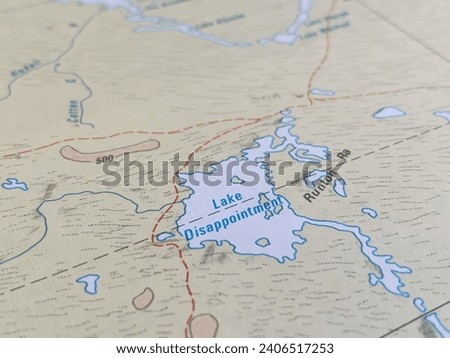 Map of Lake Disappointment, Western Australia, world tourism, travel destination