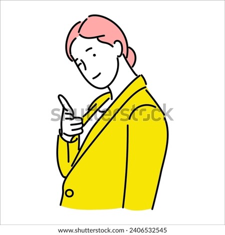 Business woman, businessperson or female employee staff people cartoon. Company professional minimalist illustration vector