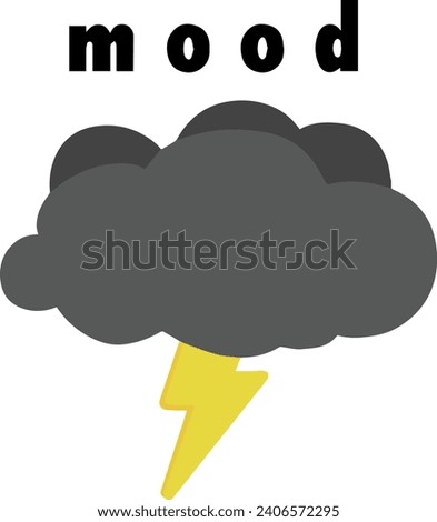 Bad mood like cloudy sky vector
