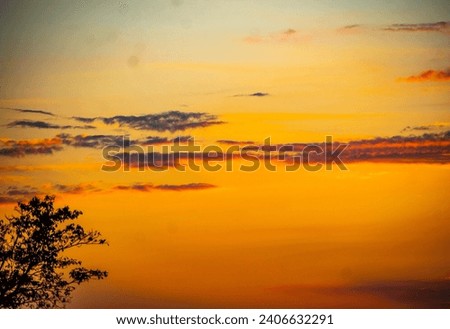 A beautiful cloudy sky picture in the sunset evening time