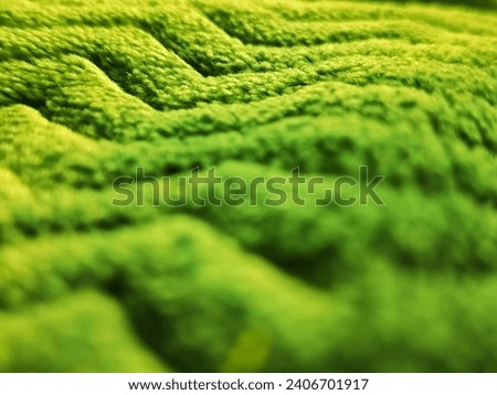 Fluffy Fiber of Blanket, looking like tea plantation.