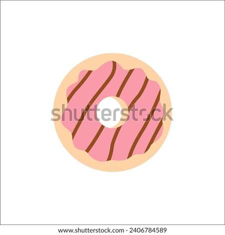 Creative Design Work. Ring Donuts in Unique Clip Art