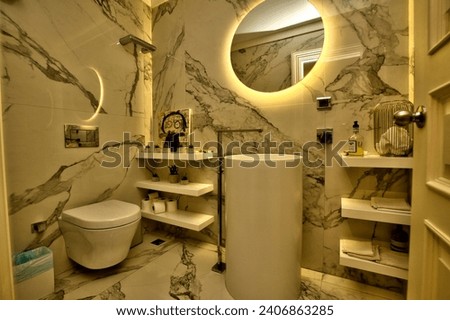 Bathroom Interior in a Luxury House Office