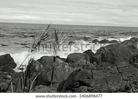 Rock cliffs as a black and white picture