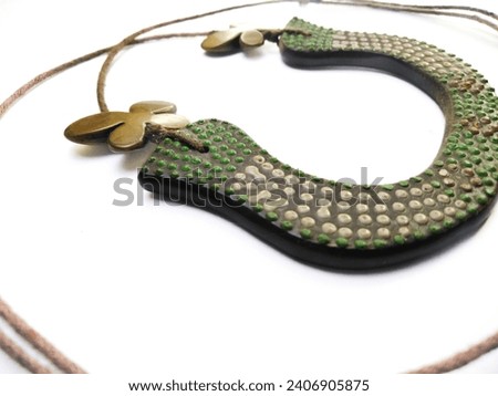 necklace accessories of various shapes and sizes isolated on a white background
