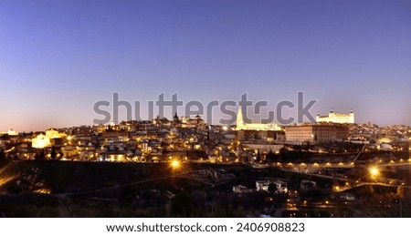 Night view of Toledo, World Heritage Site, Spain