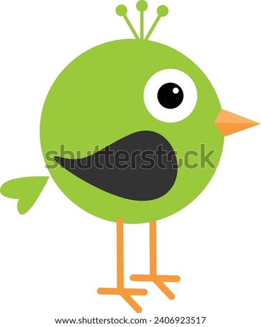 Cute Vector Bird cartoon style