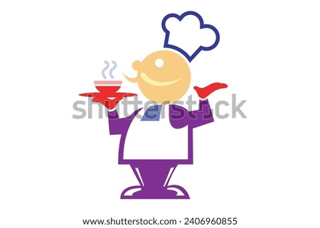 chef clip art vector. kids art for drawing. color, craft, drawing.