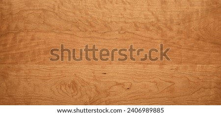 Cherry wood tabletop texture. Wooden plank texture. Long wooden desktop background. Empty wood desktop texture background.