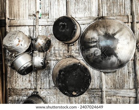 Traditional cookware used in the village in Indonesia Royalty-Free Stock Photo #2407024649