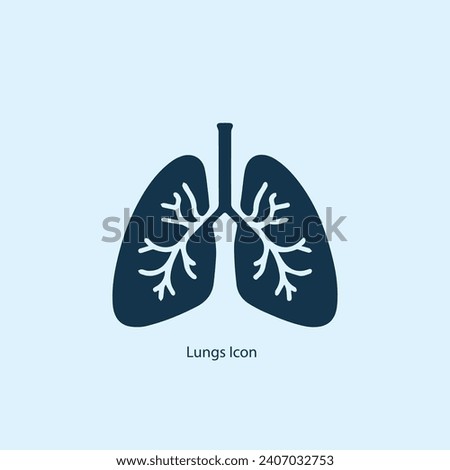 LUNGS icon Vector Flat design Royalty-Free Stock Photo #2407032753