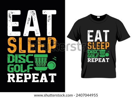 Disk golf typography t shirt design