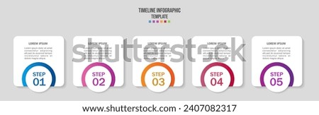 Infographic template for business. 5 steps Modern Mind map diagram Royalty-Free Stock Photo #2407082317