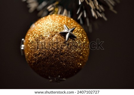 Christmas tree glass ball with stars