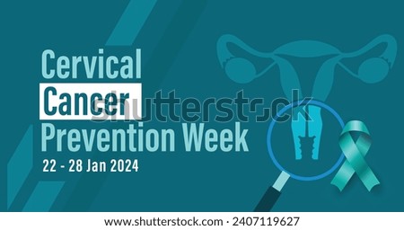 Cervical Cancer Prevention Week 2024. Campaign banner.