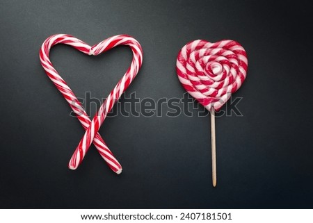 lollipop heart made candy canes . Resolution and high quality beautiful photo