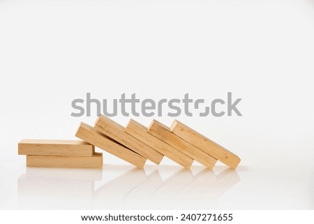 Stack of wooden blocks isolated over a white background