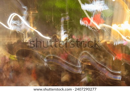 abstract blurry background of lights at night