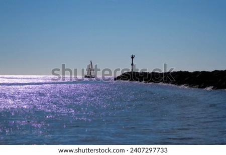 Boat on the Pacific Ocean Royalty-Free Stock Photo #2407297733