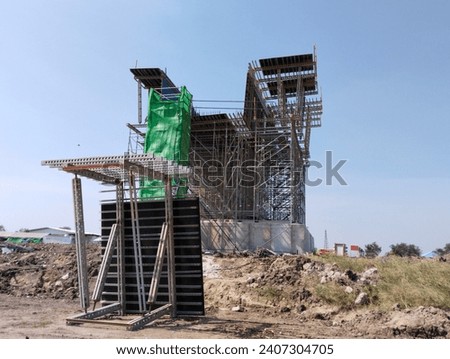rame steel engineering industrial scaffolding work site construction architecture