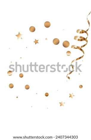 Gold Dot Art Vector White Background. Paper Splash Postcard. Golden Confetti Isolated Wallpaper. Sequin Falling Pattern.