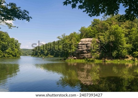 Lake Vesuvius Recreation Area at Wayne National Forest in Ohio Royalty-Free Stock Photo #2407393427