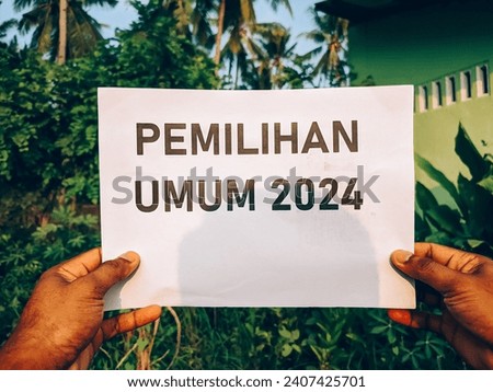 Indonesia Election day 2024 concept, Illustration of the success of the 2024 presidential election in Indonesia