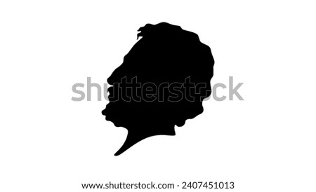 Speusippus ancient Greek philosopher, black isolated silhouette