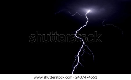 Lightning on the sky during summer storm