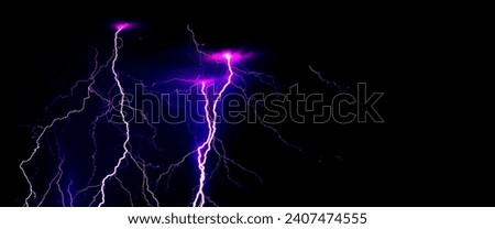 Lightning on the sky during summer storm