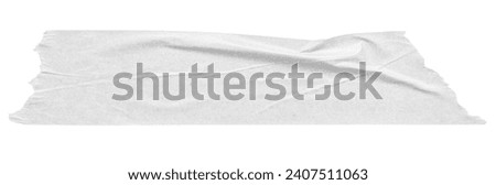 White adhesive paper tape isolated on white background