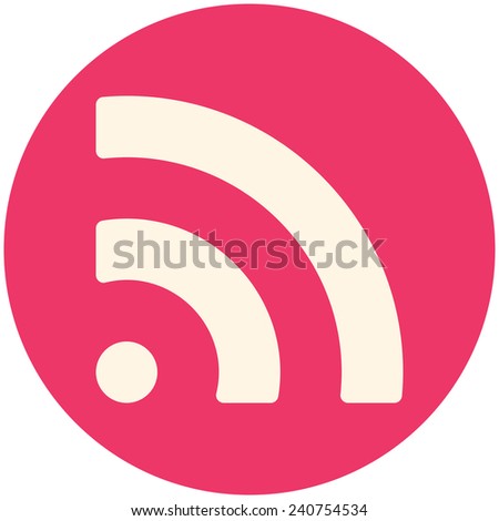 RSS, modern flat icon
